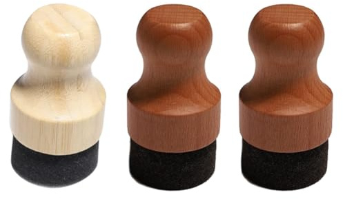 Steowsey Applicateur d'huile et de cire pour planche à découper, applicateur rond pour planches à découper en bois, blocs de boucher, couverts (3 pièces)