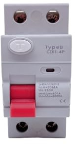Disjoncteur différentiel type B 2P 30 mA 100 mA 300 mA 40 A 63 A 230 V 400 V Prix Disjoncteur différentiel type B Rcd(2P32A300MA)