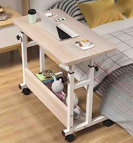 Über dem Bettschalter, überbettetem Tisch mit Rädern, am Krankenbett beweglicher Tisch am Krankenbett und medizinischen Gebrauch multifunktionaler Computertisch, Krankenhaus und Haus (B 80 * 40 cm)