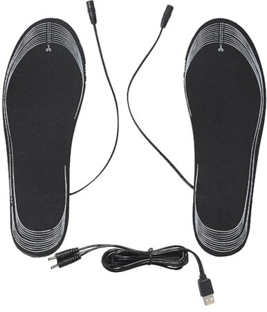 Beheizbare Sohlen, USB-Fußwärmer, Zuschneidbarer Waschbare Thermosohlen Akkubetrieb, Eva Heizkissen Für Herren Und Damen, Ideal Zum Wandern, Angeln Und Arbeiten Im Freien - Ohne Akku