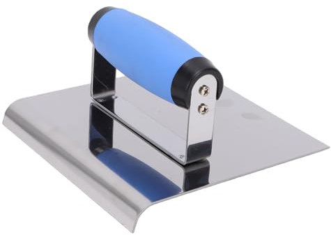 Chrees Concrete Edger, Stainless Steel Concrete Edging Tool with Soft Grip Handle for Finishing Slabs