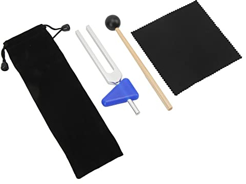 Julihai Yoga Stämgaffel, 528Hz Vibration för Stressavlastning Lätt Bärbar med Rostfritt Stål och trä för Yogameditation (528C)