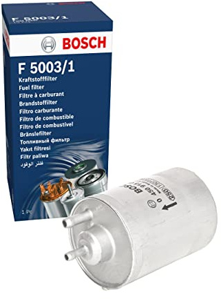 Bosch F50031 Filtre à Carburant Essence - Sépare les Particules du Carburant, Protège le Système d'Injection