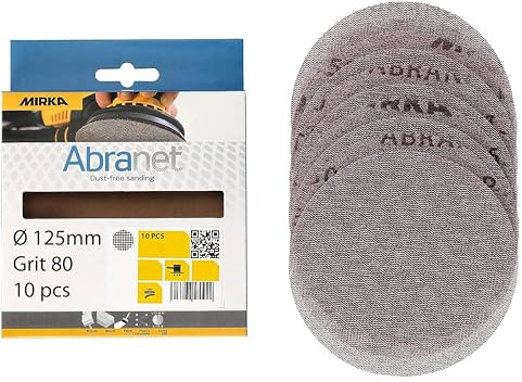 Mirka sliprondeller Abranet Ø 125 mm kardborre P80 10 st