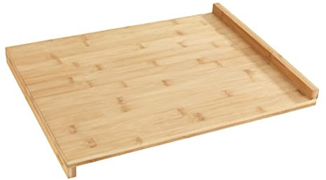 WENKO Schneidebrett Mod. Bambus mit Anlegekante für rutschsicheres Schneiden beidseitig verwendbar aus umweltfreundlichem Bambus 45 x 1,5 x 35 cm Braun