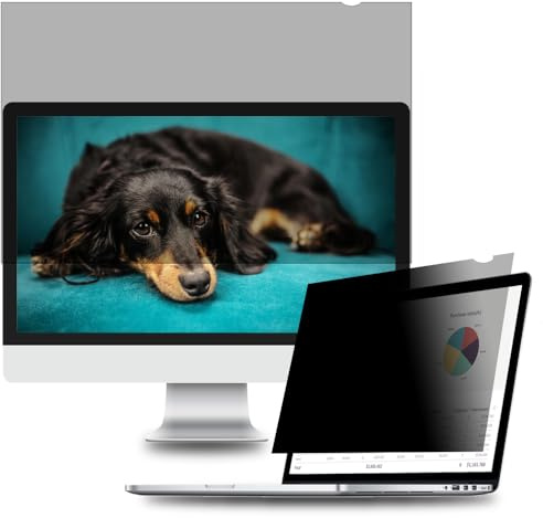WELINC 27 Zoll - 16:9 Seitenverhältnis - Computer Blickschutzfilter für Breitbild-Monitor - Blendfrei - Anti-Kratzer Schutzfolie - Schützt Ihre Augen vor schädlicher Blendung und blauem Licht