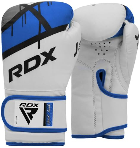 RDX Guantoni da Boxe Bambini Muay Thai e Allenamento, Maya Hide Pelle, 6oz Junior Combattimento Guanti da Sacco Bambino per Sparring Sacchi Pugilato Punzonatura MMA Kick Boxing Gioventù