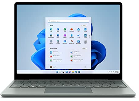 Microsoft Surface Laptop Go 2 (Windows 11, écran tactile 12,4, Intel Core i5, 8 Go RAM, 256 Go SSD, clavier AZERTY français) - Vert Sauge - L'ordinateur portable Surface le plus léger