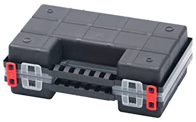 rg-vertrieb Sortimentskasten Werkzeugkiste Organizer Doppelte Sortierbox Duo Kleinteilemagazin Sortierkasten Werkzeugbox (DUO30-287 x 186 x 100 mm)