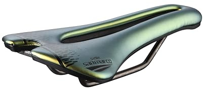 Selle San Marco ASPIDE Short Racing – Racercykelsadel med Hållbar Xsilite-Stålram, Lätt, Anatomiskt Hål – Storlek L3, Iridescent Gold