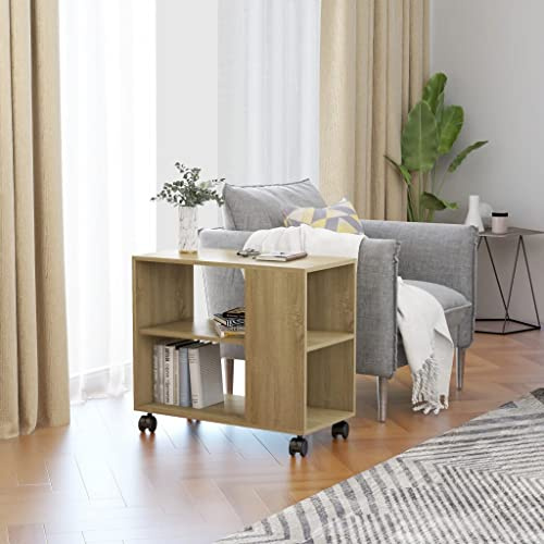 FIRBNUS Beistelltisch Sonoma-Eiche 70x35x55 cm - Schmal Holzwerkstoff
