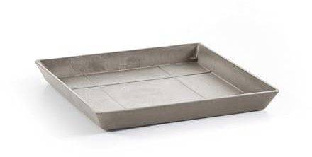 ECOPOTS Soucoupe Square 40 Taupe - 35,5 x 35,5 x H. 3,5 cm