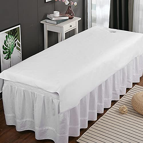 Tissting Massagetischlaken 2 Stück 200x75cm/78.7x29.5 Zoll - Hautfreundliche Baumwollbezüge Für Beauty Salon Und Spa, Atmungsaktiv Und Öl-Wasserabweisend