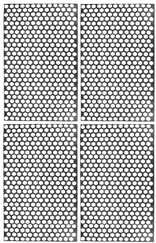 Universal-Auto-Rücklicht-Aufkleber, Wabenform, selbstklebend, Tönungsfolie für Rücklicht, Rücklicht, 48 x 30 cm (schwarze Kohlefaser), 4 Stück