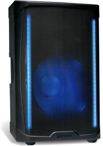 Gemini Sound GD-L215PRO - 1300W Bluetooth PA Speaker with LED Party Lights & 3-Channel Mixer - High-Power 15-Inch Woofer for DJs and Parties- User-Friendly Design for Enthusiasts