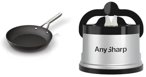 Ninja ZEROSTICK Essentials Cookware 30cm Frying Pan, Non-Stick, Long Lasting Forged Aluminium Frying Pan & AnySharp Knife Sharpener, PowerGrip Suction, Safely Sharpens All Kitchen Knives