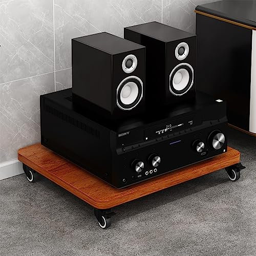 1–4-stufiger Medienkomponenten-TV-Ständer, Audio-Video-Tower for Spielekonsolen, Kabelboxen, HiFi-Stereo-Geräte, 220 Pfund Gesamtkapazität(Brown)