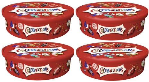 CELEBRATIONS Caja de regalo, 4 botes de 600 g, tamaño XXL, de chocolate