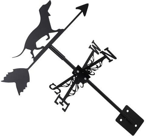 Sosoport Dachshund Wetterfahne Schmiedeeisen Windrichtungsanzeiger Für Garten Und Terrasse Dekoratives Tierornament Einfache Außenbereich-Dekoration