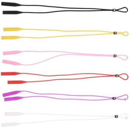 iplusmile 6 Piezas Correa para Gafas de Silicona Ajustable Cordón para Gafas Cierre de Seguridad para Uso Diario