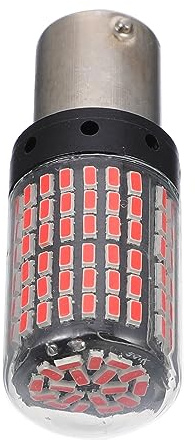 TIDTALEO Luz de Señal LED Antirruido para Coche 12-24v 144smd 3014 Rojo 1156 Ba15s Decodificadora Ahorro Energía para Vehículos Automóviles