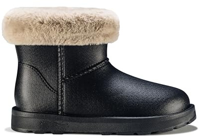 ESTRO Warme Gummistiefel Damen Gefüttert - Gummistiefel Gefüttert Damen Wasserdicht Winterschuhe F115 (38 EU, Schwarz)