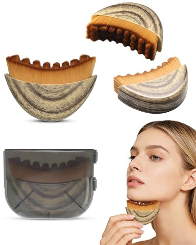 Cepillo de Masaje Facial Linfático Cepillo de Contorno Facial Cepillo a Seco para mentón y línea de mandíbula diseño ergonómico fácil de usar (2)