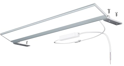 SONNI LED Spiegelleuchte 50 cm, 4.5W Spiegellampe Bad, 6000K Kaltweiß Aufbauleuchte für Spiegelschrank Nachrüstung, Aluminium, 159° Abstrahlwinkel