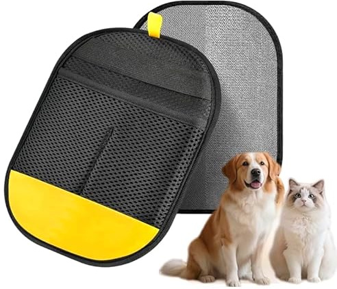 2-Pack Pet Hair Remover Gloves – Reusable Electrostatic Grooming Mitts for Dogs & Cats, Deshedding & Cleaning Furniture, Carpets, and Clothes