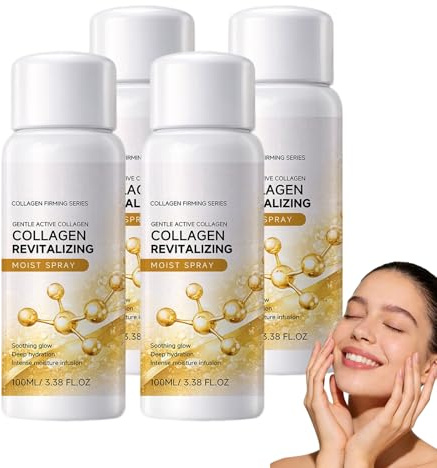 Spray reafirmante de colágeno, aceite corporal de colágeno para reafirmar y lifting de la piel contra arrugas y arrugas, spray reafirmante de la piel para pieles maduras, aerosoles de suero de
