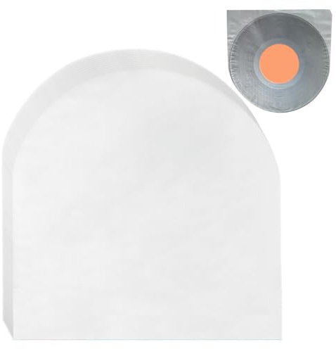 Innerfodral för grammofonskivor – innerfodral för vinylskivor | högkvalitativt fodral för skiva, 50 stycken antistatiska skivfodral, LP-innerfickor utan runt golvskydd, antistatiska innerfi