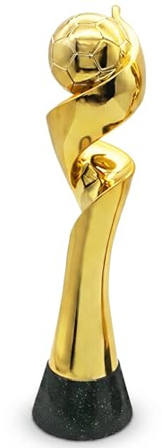 Huadafun Women's World Cup Trophies, Football Championship Trophy Replica, Resin Soccer Collectible Souvenir for Fans, Office Desktop Showcase Decoration,38cm
