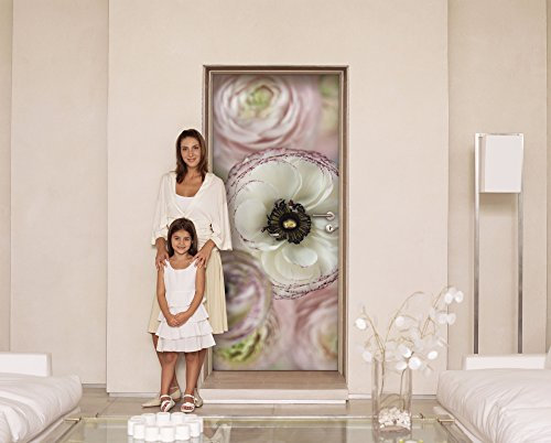 Fotomural Day Dream (Flores blancas y rosadas) 0,92 x 2,2 m. - Fotomurales Komar