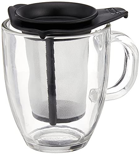 Bodum Yo Yo Set, Mug and Tea Strainer - Black
