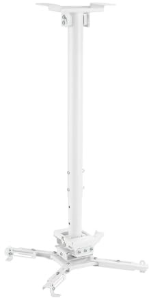 KIMEX 052-3010 Deckenhalterung für Beamer, Höhe 60-90 cm, Weiß