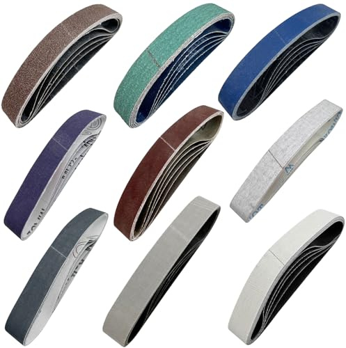 Huanlemai Ersatz-Schleifband-Set für scharfe Messer und Werkzeugschärfer Ken Onion Edition (WSKTS-KO), Körnung 80/120/240/400/600/800/1000/2500/5000, 45 Stück, 1,9 x 30,5 cm