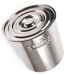 Soppgryta, kastrull, hög soppgryta, stor kastrull, grönsaksgryta med lock Ø 360 mm höjd 350 mm 35 liter kastrull, halkfria spår