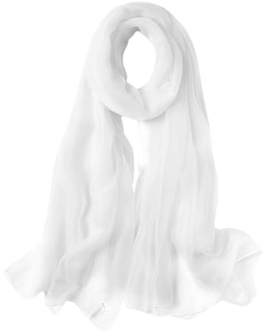 flintronic 1PCS Pañuelo Cabeza Mujer Elegante, Bufanda Color Sólido, Bufandas y Chales para Mujer, Bufanda Mujer Chales, Fular, Chal, Mantón, Estolas, para Primavera, Otoño e Invierno, Blanco