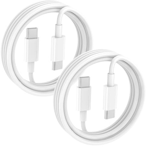 Câble USB C vers USB C,1M Cable iPhone 15 16 Charge Rapide 60W,Type C Cordon de Données enpour Apple iPhone 15 Plus/15 Pro/15 Pro Max/16/16 Pro/16 Pro Max/iPad Pro 12.9 inch/Air-2Pack