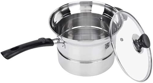 ANSNOW Pentola a Vapore per Cucinare a Vapore in Acciaio Inossidabile, Calore Multifunzione, Capacità, Manico Rinforzato, Non Facile da Deformare