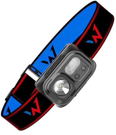 W Wonder Full Energy – Lampe Frontale LED Rechargeable 1500 LM – 9 Modes d’Éclairage, Capteur de Geste, Étanche IP44 – Autonomie Longue Durée, Bandeau Réglable – Idéale Camping, Sport, Travaux