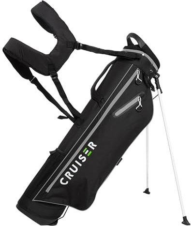 CRUISER GOLF (CR-Lite) Sac de Golf avec Support, Ultra Léger Sac Trepied Golf - 1,5kg, Double Bandoulière