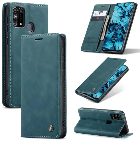 SLWYF Handyhülle für Google Pixel 6a Hülle Premium Lederhülle Klappbar Flip Case Tasche Magnet Kartenfach Standfunktion Klapphülle Schutzhülle für Google Pixel 6a, Blaugrün