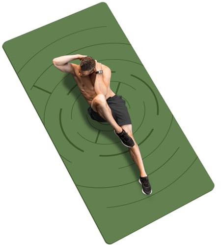 Fiita Yogamatte Lang und Breit 200x100cm Dick 6mm/12mm TPE Sportmatte Fitnessmatte rutschfest für Pilates Gym Training Workouts Abriebfest Desinfizierbar Mit Schuhen Benutzbar
