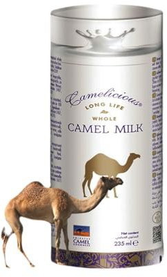 Long Life Camel Milk - Whole, 235 ml | 100% Pure and Natural | High Nutritional Value | Lactose Friendly | Great Taste (Pack of 1)