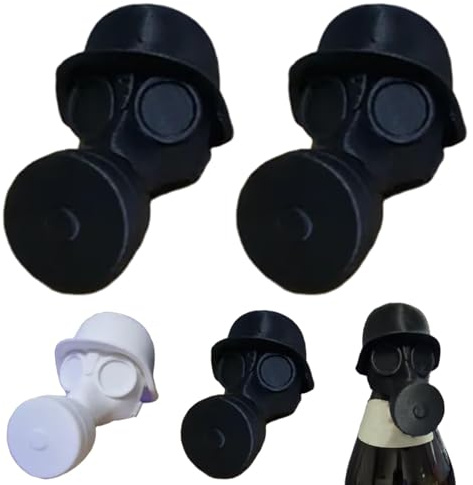 Generisch Bierflaschen Helm, Bierflaschenverschluss, Flaschenverschluss Bierflaschen, Stahlhelm Bierflaschendeckel, Beer Cap, Vintage Design,Gasmaske Bierflaschenverschlüsse