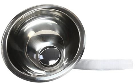 Moderno lavello da cucina for camper, con una sola vasca, in acciaio inox, for lavamani, for roulotte, camper, installazione su bancone, un foro