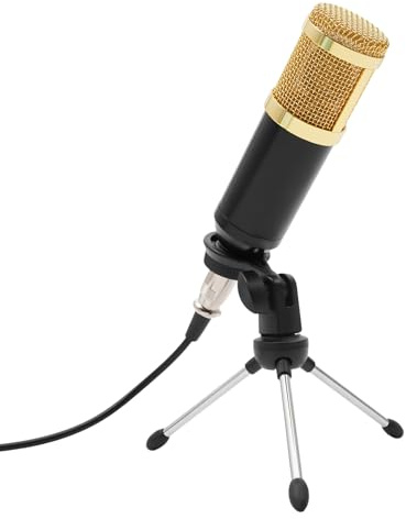 XIAYUHE Juego de micrófono podcast, micrófono de transmisión con batería, 8 modos de sonido, 16 efectos de sonido, juego de mezcla de audio con tarjeta de sonido, micrófono condensador cardioide USB