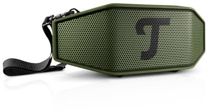 Teufel ROCKSTER Cross 2 Tragbarer Bluetooth Lautsprecher | für drinnen und draußen, mit Langer Akkulaufzeit bis 38 Std, IPX5 Strahlwassergeschützt, Stereo Speaker - Black & Green