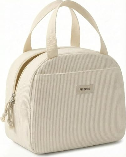 Lunchtasche für Damen und Herren, Isolierte Lunch-Box Frauen wiederverwendbare Lunch-Tasche Cord Mittagessen Tote Handtaschen Kühler Mittagessen, Lunchtasche Damen - Lunchbox Tasche mit Wärme | Frauen wiederverwendbare Lunch-Tasche, Cord Mittagessen Tote Handtaschen Kühler Mittagessen, Lunchtasche Damen